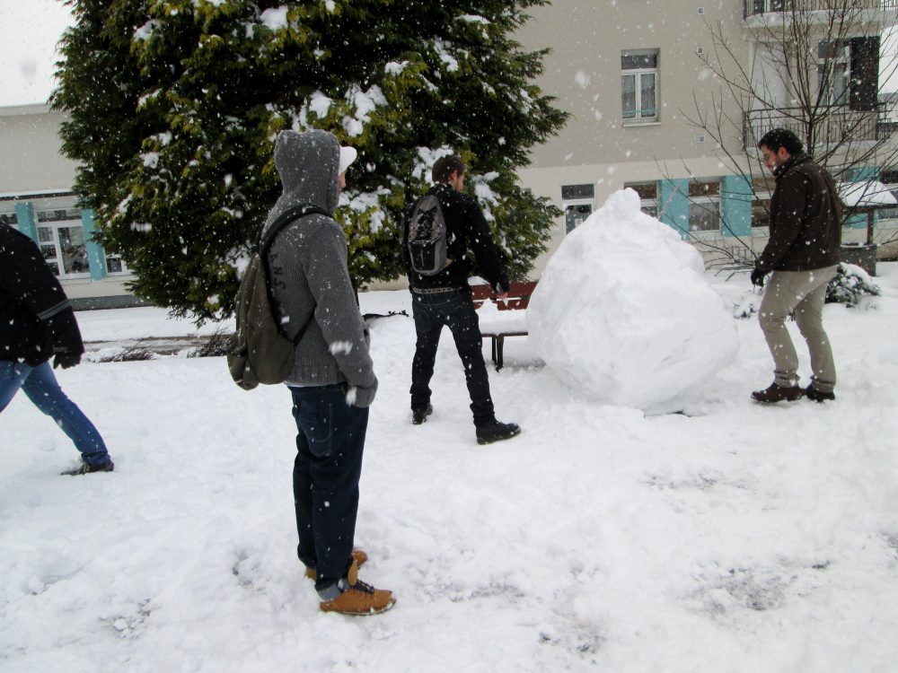 Sculpture bonhomme de neige