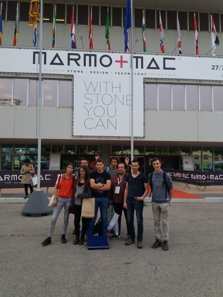 Participation des Terminales Brevet Professionnel au salon international de la pierre "MARMOMAC" à Vérone en Italie septembre 2017