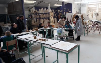 Atelier de moulage avec les élèves de l’IME La Courtine