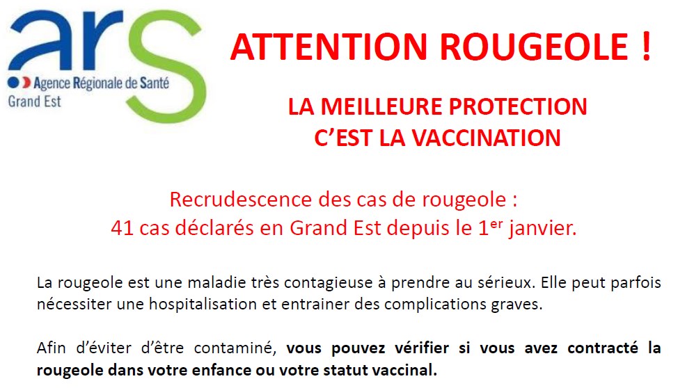 Attention rougeole