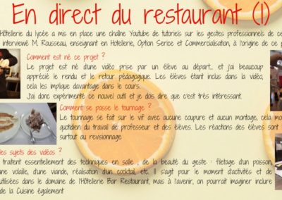 En direct du restaurant